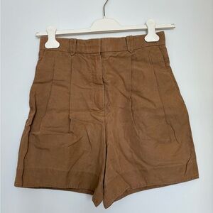 COS linen blend High-Waist Brown Women’s Shorts